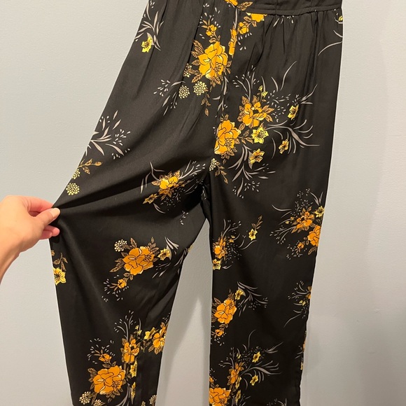 Band of Gypsies Black and Yellow Floral Jumpsuit - Picture 5 of 5
